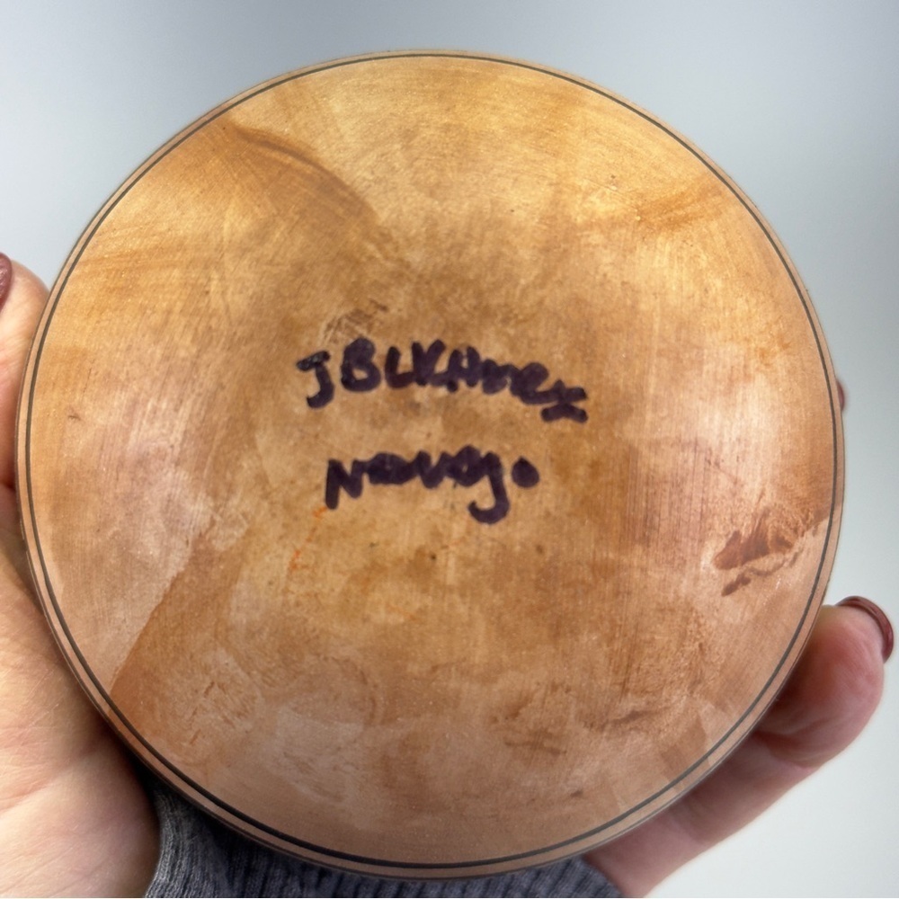 Handpainted Navajo Ceramic Seed Pot - Picture 7 of 7